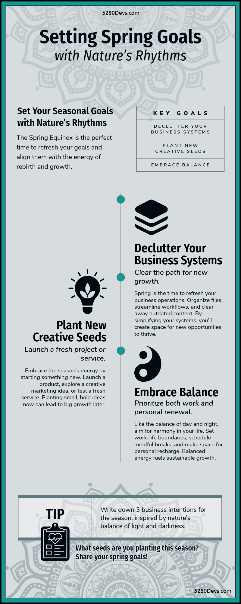 Setting Spring Goals Infographic